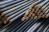 Finished products of rolling mill rebars