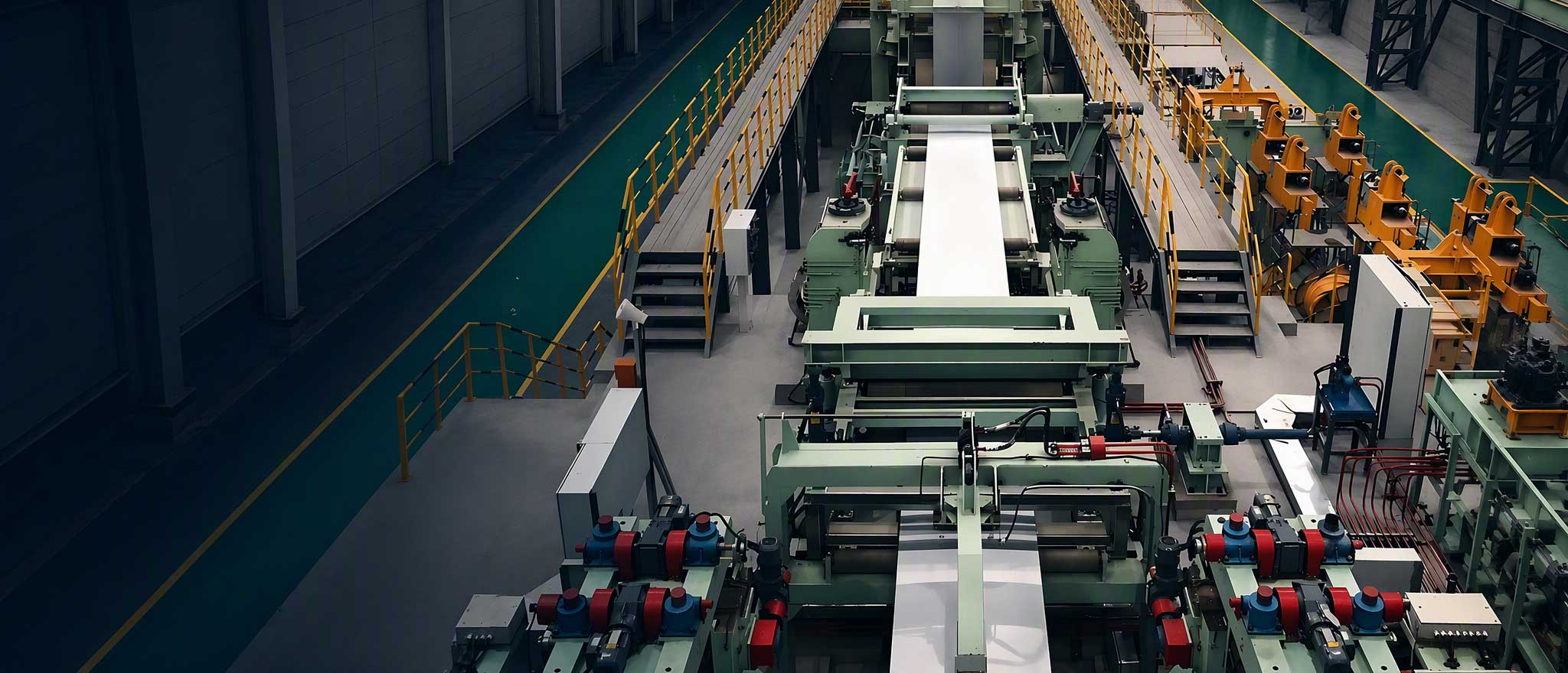Steel coil rolling production line