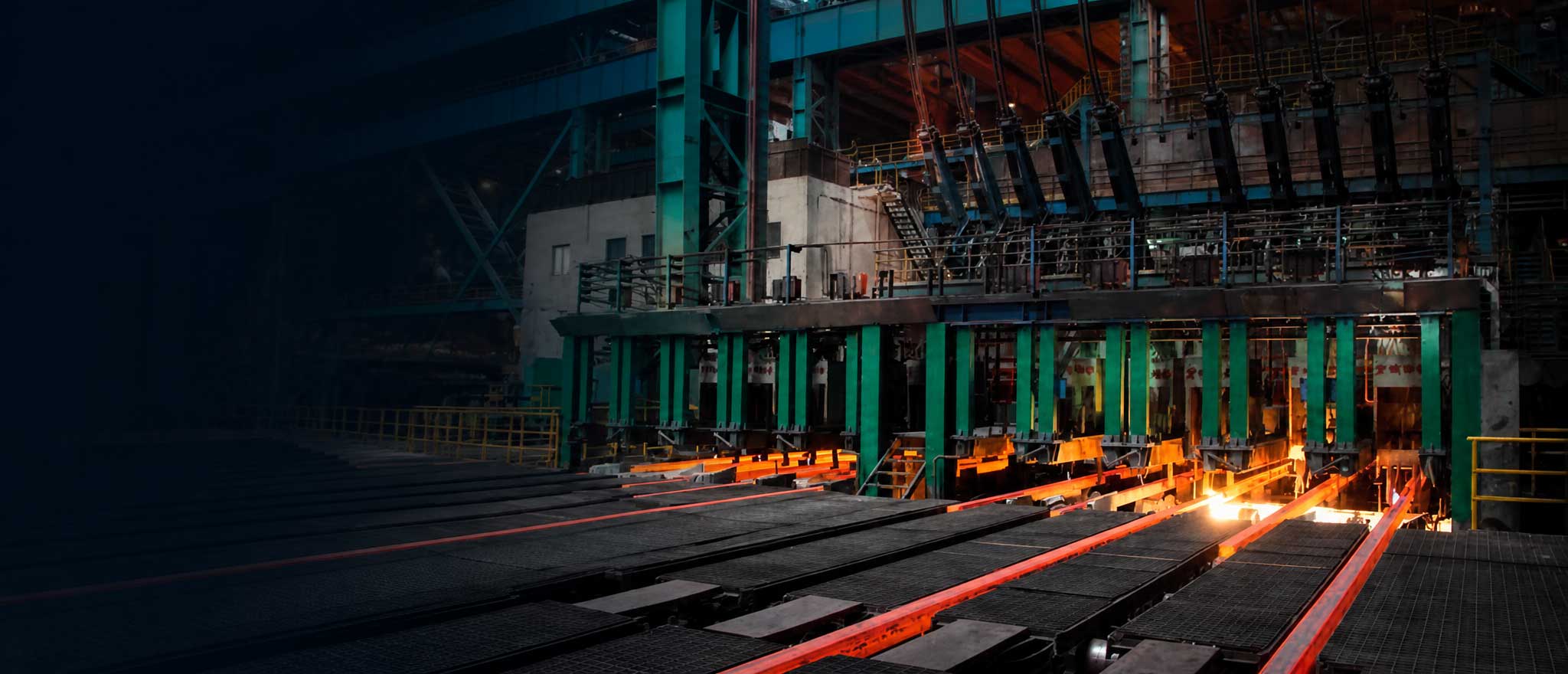 Continuous casting steel production line